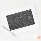 Sticker Rectangulaire Formules Et Numéros De Maths De Tableau Noir (Enveloppe)