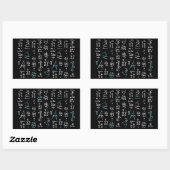 Sticker Rectangulaire Formules mathématiques mathématiques physique prof (Feuille)