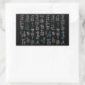 Sticker Rectangulaire Formules mathématiques mathématiques physique prof (Sac)