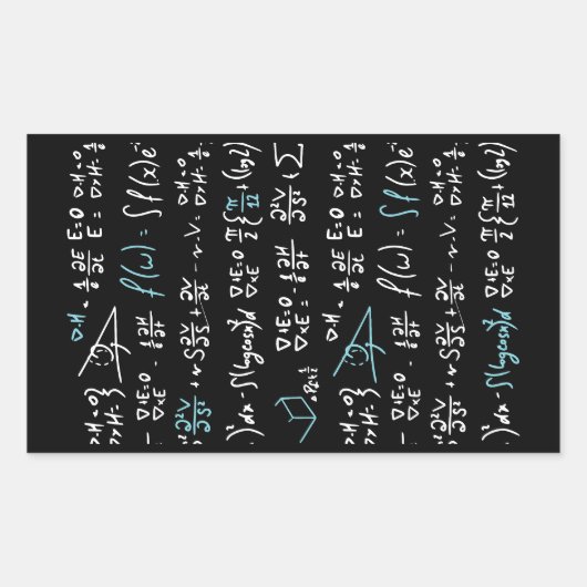 Sticker Rectangulaire Formules mathématiques mathématiques physique prof (Devant)