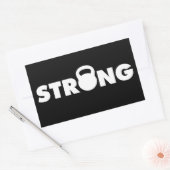Sticker Rectangulaire FORT - Kettlebell entraînement Motivation (Enveloppe)
