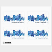 Sticker Rectangulaire Fort Lauderdale Clover Blue (Feuille)