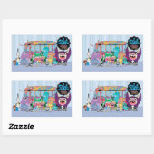 Sticker Rectangulaire Foster's Home for Imaginary Friends | Bus scolaire (Feuille)