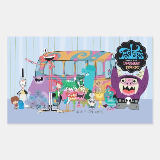 Sticker Rectangulaire Foster's Home for Imaginary Friends | Bus scolaire (Devant)