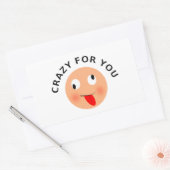 Sticker Rectangulaire Fou pour toi (Enveloppe)