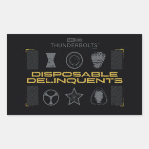 Sticker Rectangulaire Foudroyants* Délinquants jetables