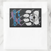 Sticker Rectangulaire Fourrure de l'espace (Sac)