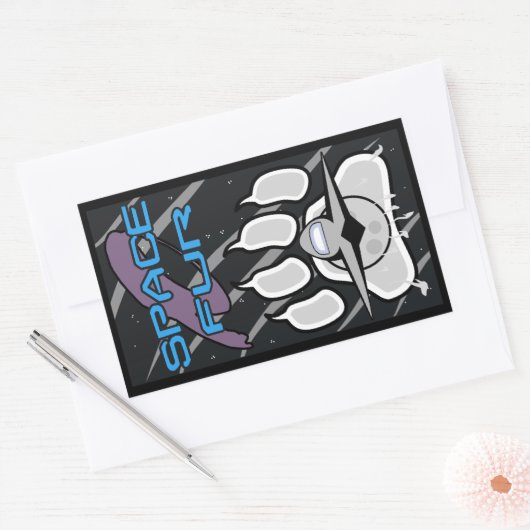 Sticker Rectangulaire Fourrure de l'espace (Enveloppe)