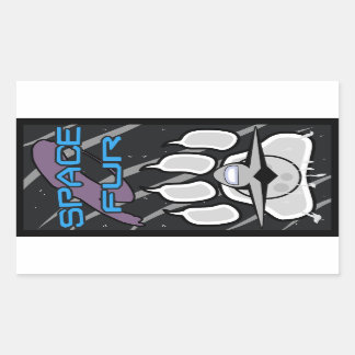 Sticker Rectangulaire Fourrure de l'espace