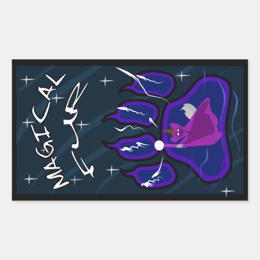 Sticker Rectangulaire Fourrure magique (Devant)