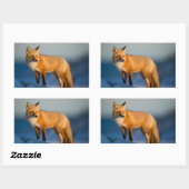 Sticker rectangulaire Fox Brown (Feuille)