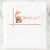 Sticker Rectangulaire Fox Pixel Art, Pixelart thank you (Sac)