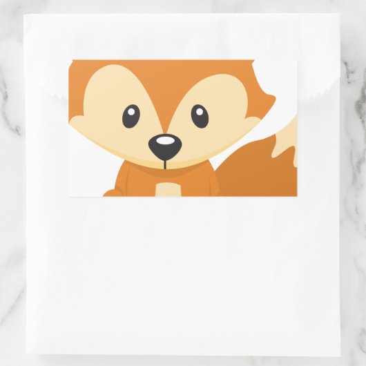 Sticker Rectangulaire Foxy fox (Sac)