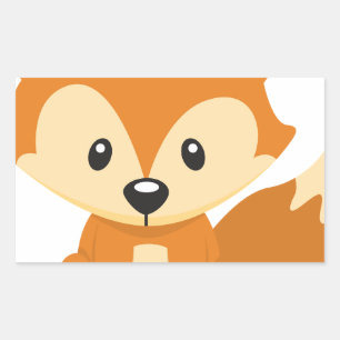 Sticker Rectangulaire Foxy fox