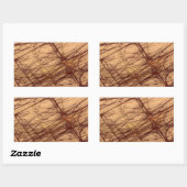 Sticker rectangulaire fractal Brown Grunge Abstrai (Feuille)