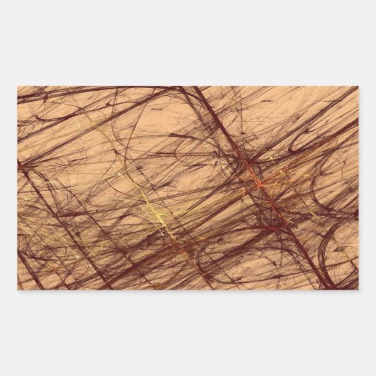 Sticker rectangulaire fractal Brown Grunge Abstrai (Devant)