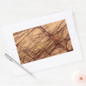 Sticker rectangulaire fractal Brown Grunge Abstrai (Enveloppe)
