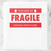Sticker Rectangulaire Fragile Dessus Dessus Manipuler avec soin (Sac)