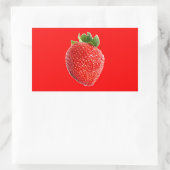 Sticker Rectangulaire Fraise d'été (Sac)