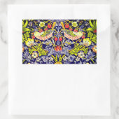 Sticker Rectangulaire Fraise Thief Oiseaux William Morris (Sac)