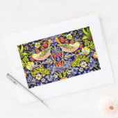 Sticker Rectangulaire Fraise Thief Oiseaux William Morris (Enveloppe)