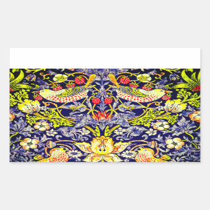Sticker Rectangulaire Fraise Thief Oiseaux William Morris