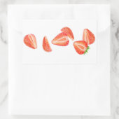 Sticker Rectangulaire Fraises tombantes (Sac)