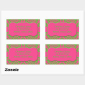 Sticker Rectangulaire Framboise et citron vert (Feuille)