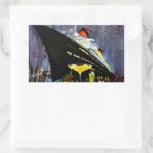 Sticker Rectangulaire France avec Champagne (Sac)