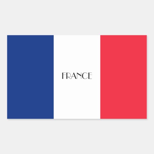 Sticker Rectangulaire FRANCE : Drapeau de France (Devant)