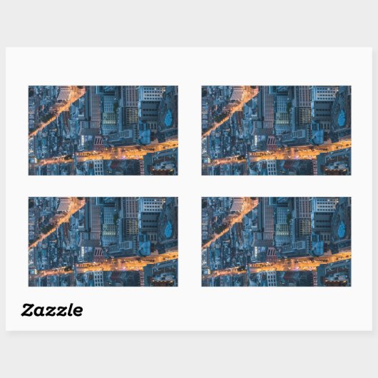 Sticker Rectangulaire Francfort-sur-le-Main (Feuille)