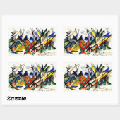 Sticker Rectangulaire Franz Marc - Sonatine pour Violon et Piano (Feuille)
