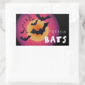 Sticker Rectangulaire Freakin' Bats Halloween ID223 (Sac)