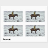 Sticker Rectangulaire Frederic Remington - Le Garçon (Feuille)