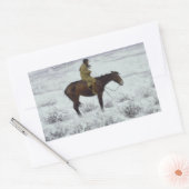 Sticker Rectangulaire Frederic Remington - Le Garçon (Enveloppe)