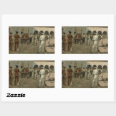 Sticker Rectangulaire Frédéric Remington - L'Expédition Mier (Feuille)