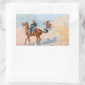 Sticker Rectangulaire Frederic Remington - The Advance-Guard ou The Mil (Sac)