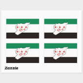Sticker Rectangulaire Free Syrie Ce n'est pas en Syrie (Feuille)