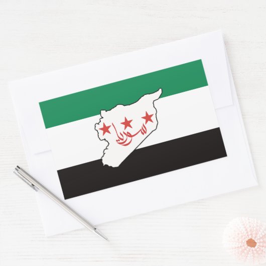 Sticker Rectangulaire Free Syrie Ce n'est pas en Syrie (Enveloppe)