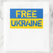 Sticker Rectangulaire Free Ukraine (Sac)