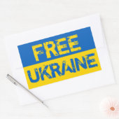 Sticker Rectangulaire Free Ukraine (Enveloppe)