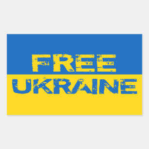 Sticker Rectangulaire Free Ukraine
