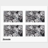 Sticker Rectangulaire Freesias (Feuille)