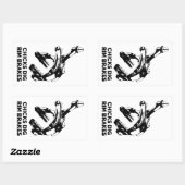 Sticker Rectangulaire Freinage des pousses à rebord (Feuille)