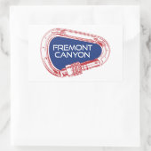 Sticker Rectangulaire Fremont Canyon Wyoming Rock Escalade Carabiner (Sac)