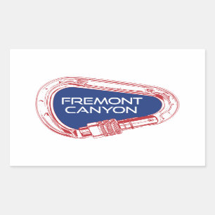 Sticker Rectangulaire Fremont Canyon Wyoming Rock Escalade Carabiner