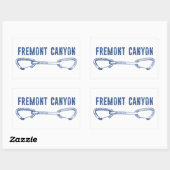 Sticker Rectangulaire Fremont Canyon Wyoming Rock Escalade Quickdraw (Feuille)