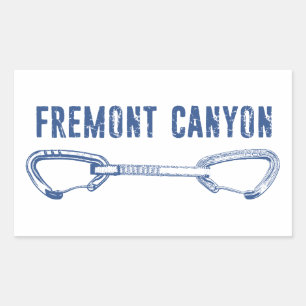 Sticker Rectangulaire Fremont Canyon Wyoming Rock Escalade Quickdraw