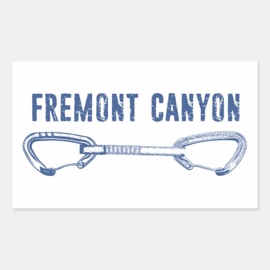 Sticker Rectangulaire Fremont Canyon Wyoming Rock Escalade Quickdraw (Devant)