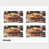 Sticker Rectangulaire French Toast With Butter & Syrup (Feuille)